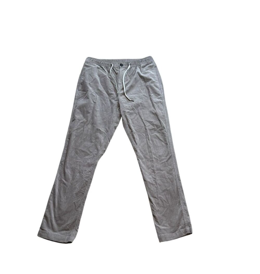 Vuori Pants Optimist Mens Size Large Brown Corduroy Chino Drawstring Cords